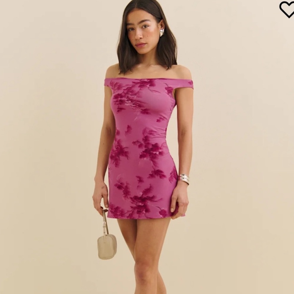 Reformation Lia Knit Dress Pink - Size xs
